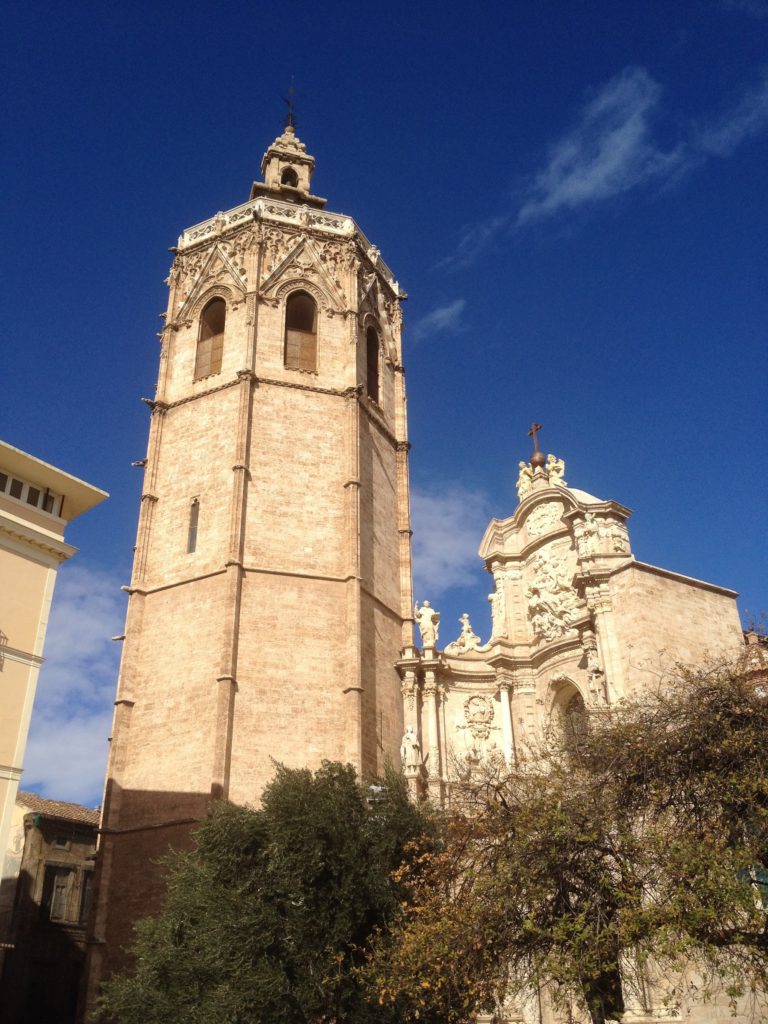 Back view of the valencia cathedral.
