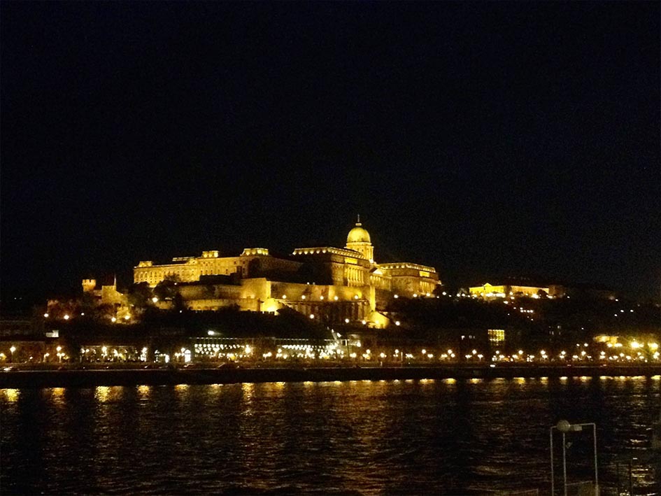 Budapest view of the Buda castle from the Pest side. Is retirement life boring? Nope!